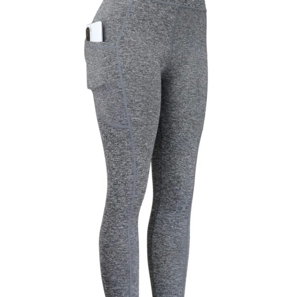 4pcs Yoga Tights M-Shaped Seam Sculpt Booty Compression Leggings With Side Phone - Picture 7 of 9